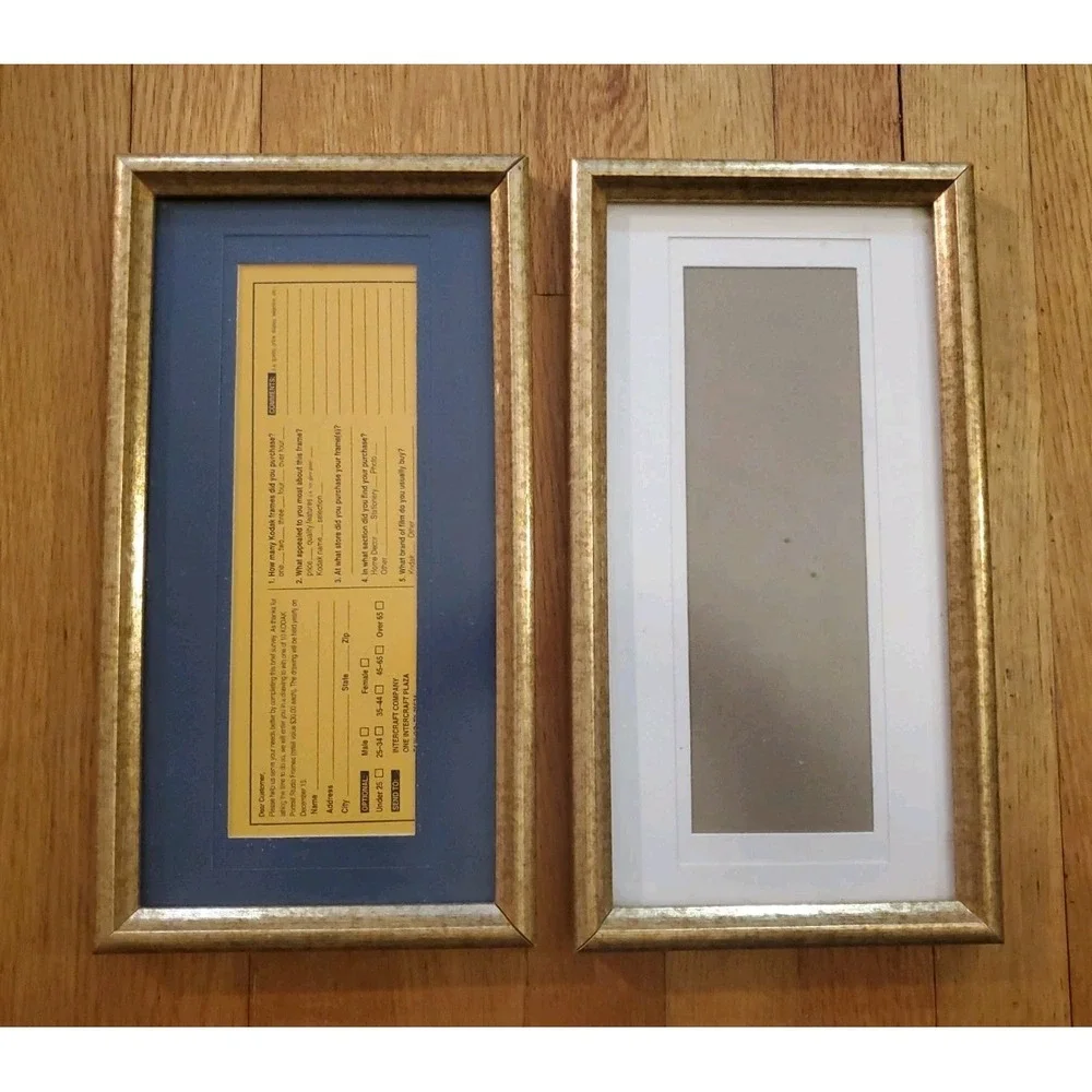 Vintage Kodak Portrait Studio Picture Frames Pair Gold Mottled Intercraft